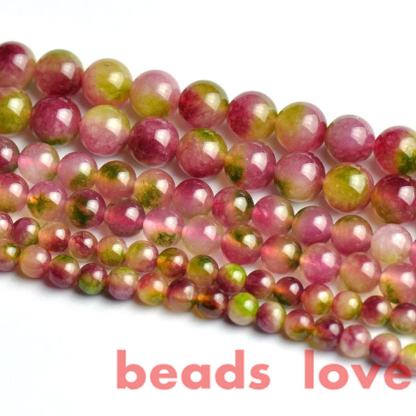 Free Shipping Natural Stone Rose Green Jade Loose Beads4 6 8 10 12mm DIY Bracelet Necklace Gemstone Jewelry Making-F00275 jewelry making