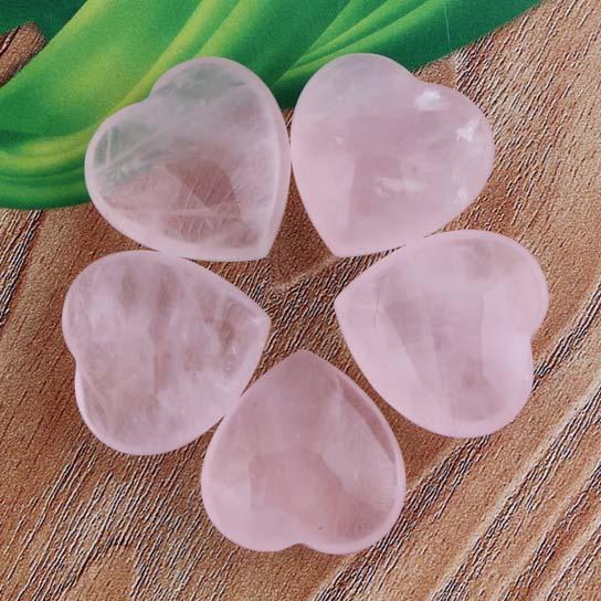 18x18mm Fashion Rose Quartz Heart-shape Beads Cabochon Bead Jewelry Findings Accessories Diy Jewelry Making Reiki Amulet 10pcs