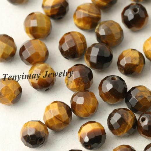 8mm Faceted Tiger Eye Stone Beads For DIY Natural Stone Beads 5 Strands Wholesale(50pcs/strand)