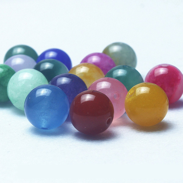 Colorful Round Stone Beads for Jewelry Making 8mm 10mm Semi-precious Gemstone Stone Loose Beads Bracelets Necklace Material