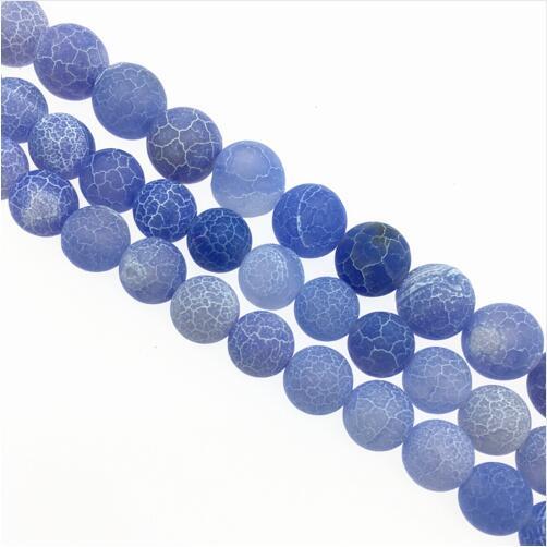 Wholesale hot sale 4-14mm blue Frost Cracked Dream Fire Dragon Veins carnelian fashion jewelry making onyx beads NF-09