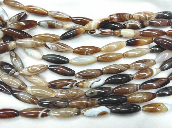 16inch strand Brown agate gemstone 18x40mm egg olive drum tube blue red green blue black onyx beads carnerial jewelry agate necklace