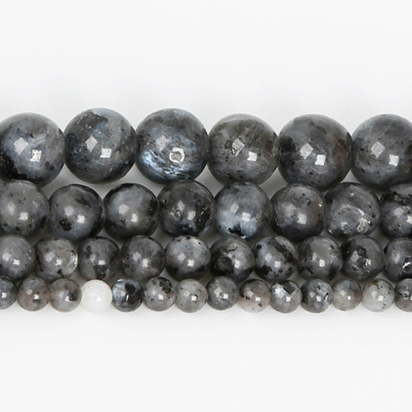 8mm Black Moonstone Stone Beads Round 4-10MM Natural Stone Beads DIY Loose Beads For Jewelry Making Bead Strand