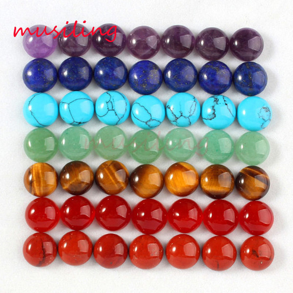 Natural Stone Flat Beads 10mm Loose Beads Charms Accessories DIY Beads For Jewelry Making Amethyst Opal Crystal Opal Agate etc Stone