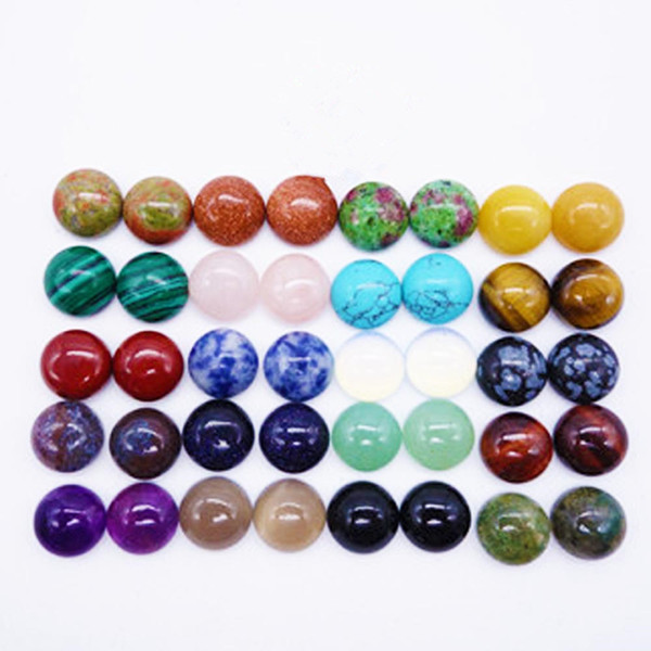 Wholesale 6mm Cabochon Beads High Quality Natural Gem Stone Round Cab Cabochon Bead for Jewelry Accessories Making 100pcs/lot