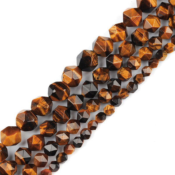 6mm 8mm 10mm 12mm AAA Grade Faceted Yellow Tiger Eye Stone Beads Natural Stone Beads DIY Loose Strand Bead Jewelry Making