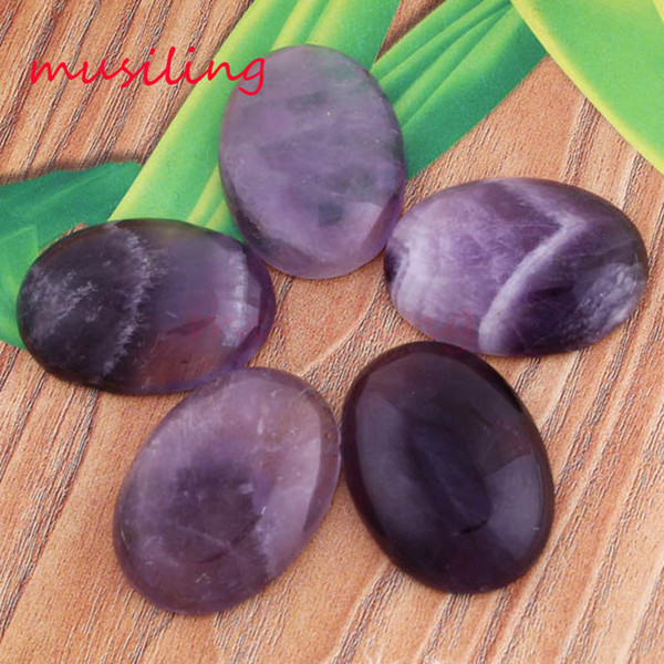 22x30mm Amethyst Rose Quartz etc Natural Stone Oval Beads Cabochon Bead Jewelry Findings Accessories Diy Jewelry Making 50pcs