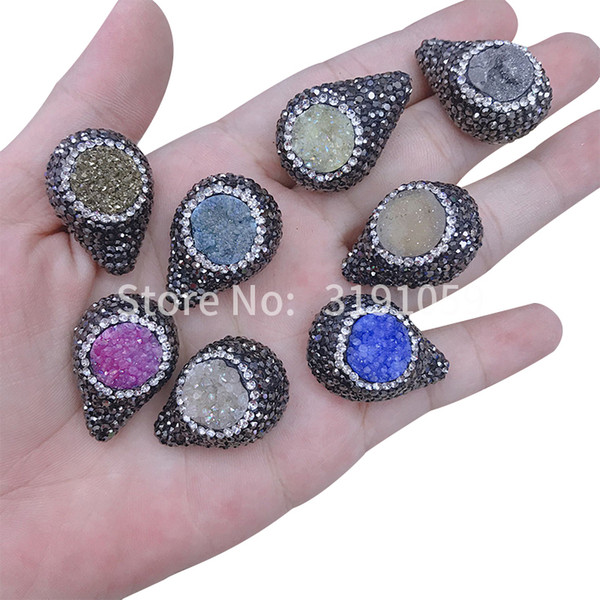 European and American popular fashion agate crystal tooth mix color individual character joker female lies between bead