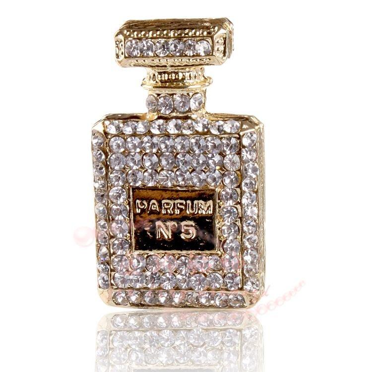 New 2pcs/lot Alloy Iced Out Flat Back rhinestone perfume bottle for DIY fashion accessories Mobile phone shell DIY alloy parts