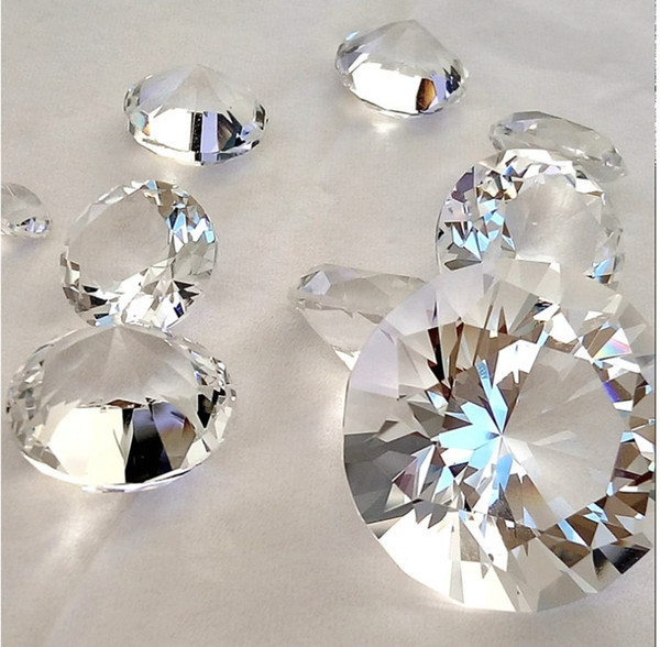 Wholesale Crystal Clear Paperweight Faceted Cut Glass Giant Diamond Jewelry Decor Craft Fashion Jewelry Free Shipping