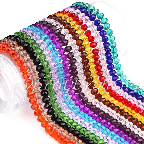 100pcs/lot 6mm AB Painted Colorful Artificial Crystal Flat Beads for DIY Accessories Bracelets, Necklaces, Handicrafts