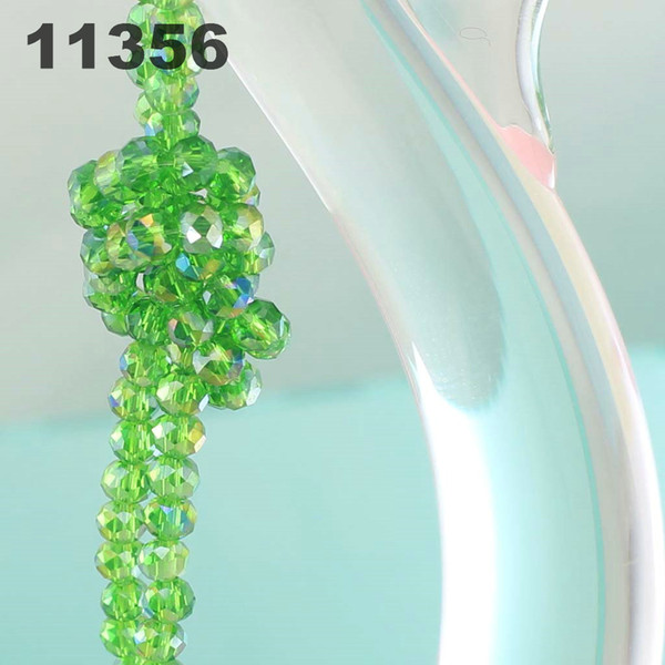 4MM Crystal Bracelet tip bead loose beads fashion handbags whole string bracelet DIY manual can spring green 11356