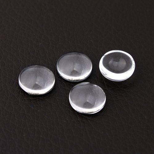 40 PCS 8/10/12mm Clear Round Glass Dome Cabochon Fit Cameo Settings 42048-42050