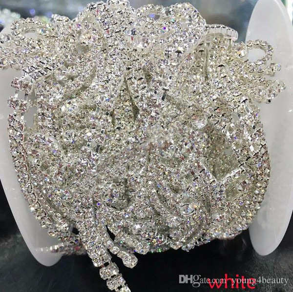 90cm/lot 2.3cm palm-shape delicate ab crystal rhinestone metal chain sewing-on garment dress clothing stone flower trimmings.