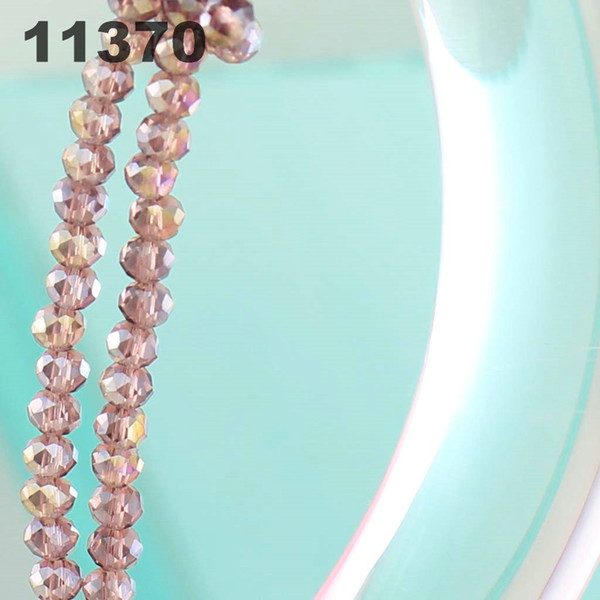 4MM Crystal Bracelet tip bead loose beads fashion handbags whole string bracelet DIY manual can Metallic purple 11370