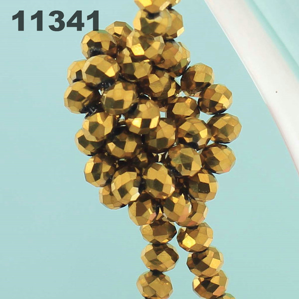 4MM Crystal Bracelet tip bead loose beads fashion handbags whole string bracelet DIY manual can Champagne golden 11341