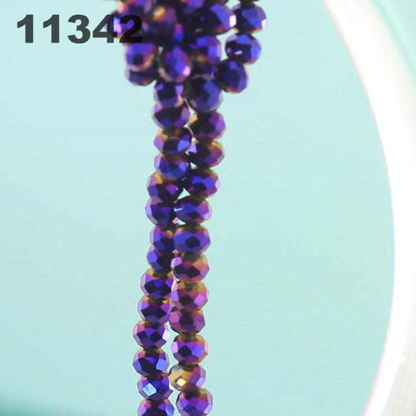 4MM Crystal Bracelet tip bead loose beads fashion handbags whole string bracelet DIY manual can Metalli cpurple 11342