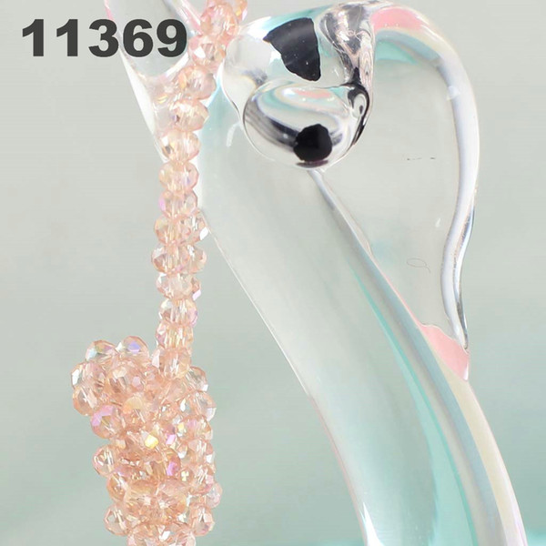 4MM Crystal Bracelet tip bead loose beads fashion handbags whole string bracelet DIY manual can light pink 11369