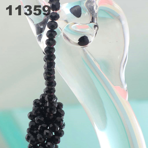 4MM Crystal Bracelet tip bead loose beads fashion handbags whole string bracelet DIY manual can black 11359