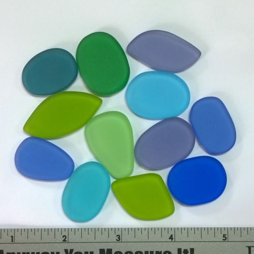 12pcs 1 inches UNDRILLED Beach Sea Glass Beads Handmade Cultured 12 MUTICOLORS for Jewelry Necklace Pendant Bracelet Craft