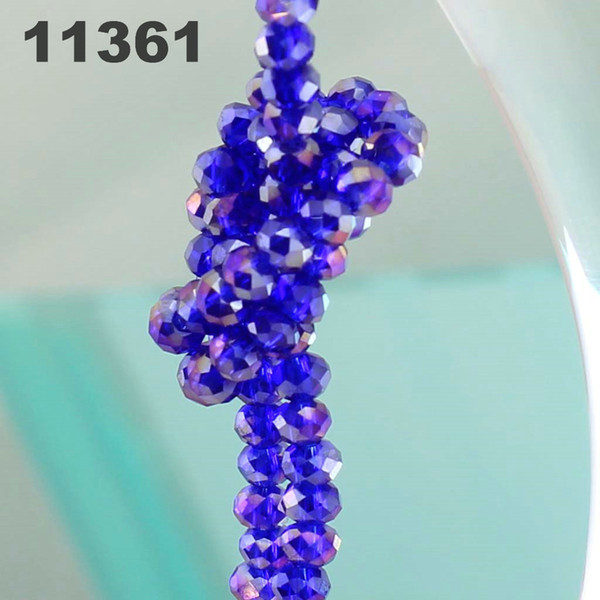 4MM Crystal Bracelet tip bead loose beads fashion handbags whole string bracelet DIY manual can Metallic blue 11361