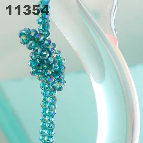 4MM Crystal Bracelet tip bead loose beads fashion handbags whole string bracelet DIY manual can Metallic greenr 11354