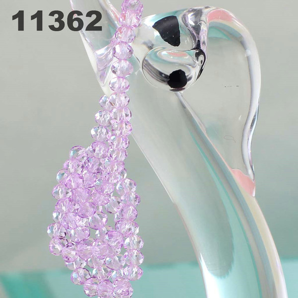 4MM Crystal Bracelet tip bead loose beads fashion handbags whole string bracelet DIY manual can light purple 11362