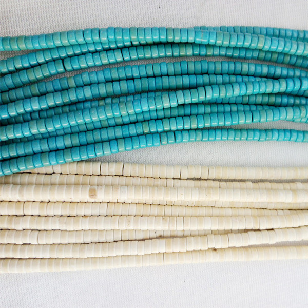 Howlite Turquoise Heishi Beads 15