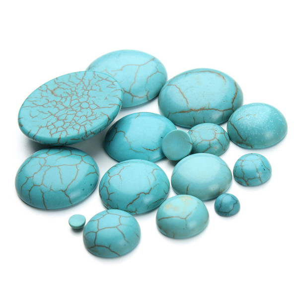 Howlite Stone Beads 6-30mm Natural Stone Turquoise Cabochon Beads Flatback Scrapbooking Domes Cabochon Cameo for Jewelry Making