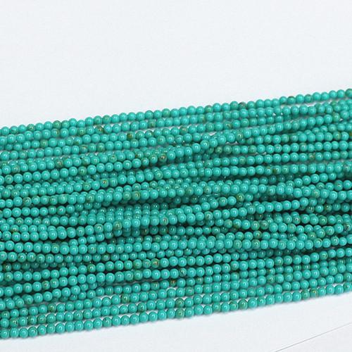 DIY semi-finished products excellent quality 5 strands Multisize natural blue turquoise calaite stone 2mm 3mm beads 15inch