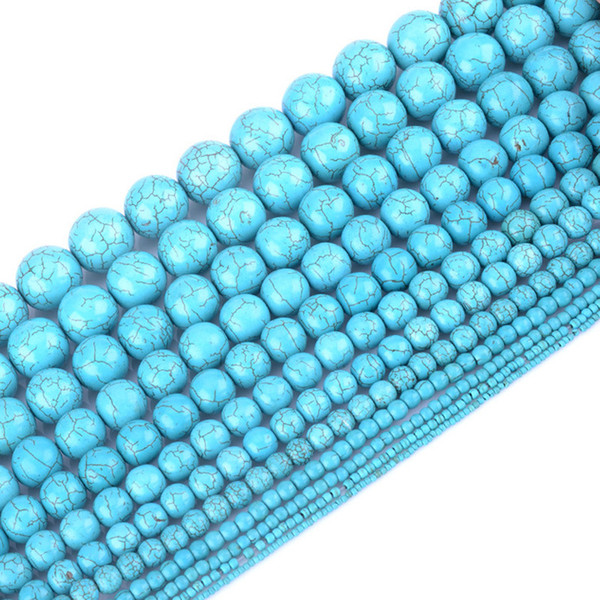 Synthetic Turquoise Round Stone Loose Beads 16