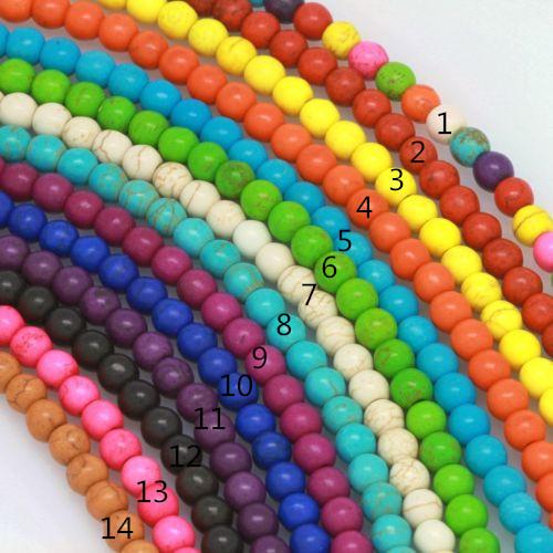 Colorful Turquoise beads 14 color Choice turquoise beads turquoise beads for 10mm DIY Bracelet Necklace 200pcs