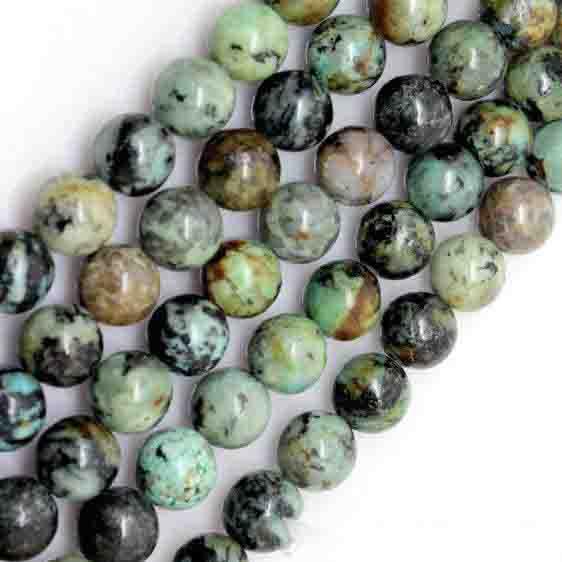 Whoelsale 63 beads 6mm one strand Natural African Turquoise stone Loose Beads,Losee Gemstone Beads jewelry making