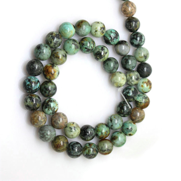 Whoelsale 46 beads one strand Natural African Turquoise stone Loose Beads,Losee Gemstone Beads jewelry making