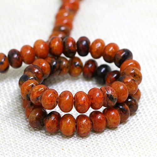 Fashion orange turkey turquoise jasper 5x8mm charming abacus stone loose beads diy jewelry making 15inch