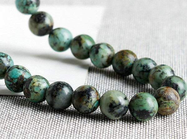 Whoelsale 46 beads one strand Natural African Turquoise stone Loose Beads,Losee Gemstone Beads jewelry making