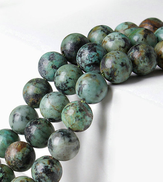 Whoelsale 63 beads 6mm one strand Natural African Turquoise stone Loose Beads,Losee Gemstone Beads jewelry making