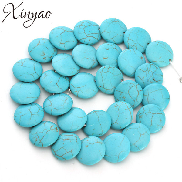 XINYAO Natural Stone Beads 10/12/14/16/18/20/22mm Loose Green Created Spacer Beads For DIY Necklace Jewelry Making F5323