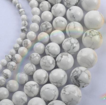 Wholesale ~ 100 pcs 4MM pure natural white pine semi-precious beads DIY beaded bracelet / jewelry ac