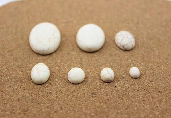 10pcs/lot 6x8mm 10x8mm 10x12mm 11x15mm 13x18mm 18x25mm 20x30mm Flat Back Oval White Cabochons Beads for Jewelry Making Materials