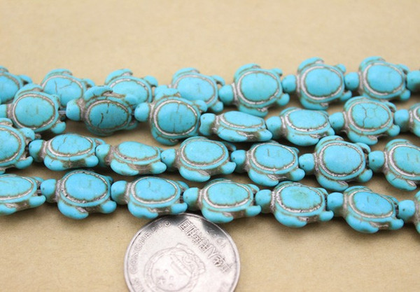 Approx.18pcs/pack 1.4cm*1.8cm Blue White Animal Tortoise Created Spacer Seed Beads Loose Charms For Jewelry Making DIY F1282