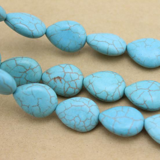 1 pack/pack Blue Water Drop Created Stone Jewelry Making Beads Necklace DIY Natural Stones Beading F1207