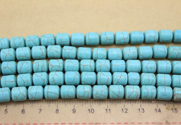 Approx.35pcs/pack Column Round 0.85cm*0.95cm Small Seed Beads Blue Created Stone Cheap Spacer DIY Craft Material F1220