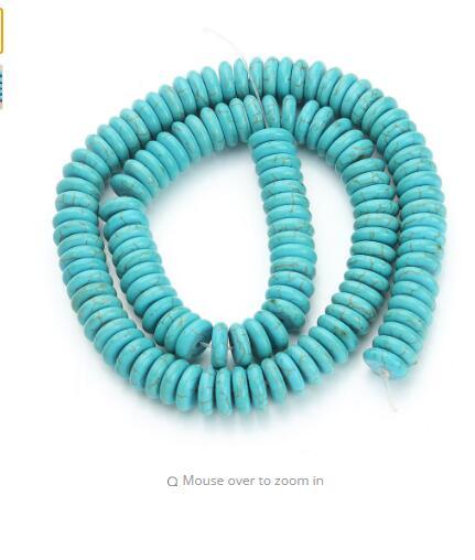 Approx.42cm/pack Bia1cm Round Flat Ball Spacer Blue Created Beads Semi Precious Stone Jewelry DIY F1252