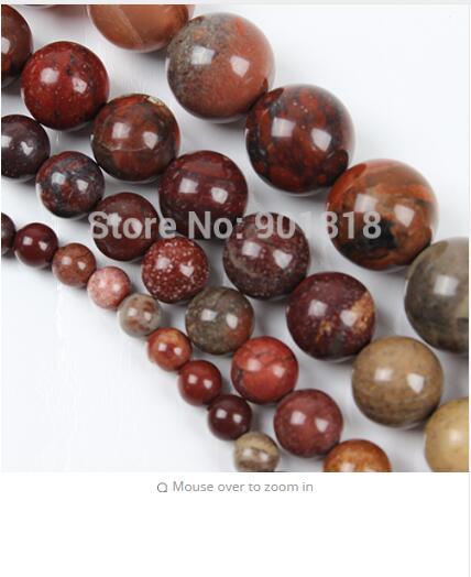 Free Shipping Round Loose Natural Spacer Stone Beads 40cm Strand 4 6 8 10mm For Jewelry Making DIY F2140