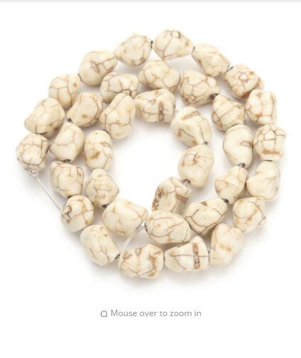 Approx.40cm/pack 1cm*1.1cm White Irregular Loose Spacer Beads Created Seed Beads DIY Jewelry Stones Making F1293