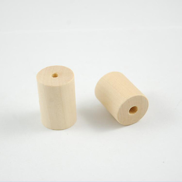 50pcs/lot Tube Shape Natural Wooden Beads Fit DIY Jewelry Making 20X25 20X30 20X40MM Loose Wood Beads With Hole Kids Toys