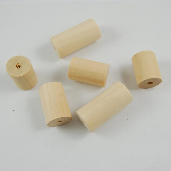 20x25 20x30 20x40mm Tube Natural Wooden Beads Jewelry Findings Accessories DIY Craft Loose Cylinder Wood Beads 100PCS/LOT