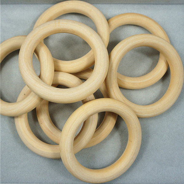 200pcs Good Quality Wood Teething Beads Wooden Ring Beads For DIY Jewelry Making Crafts 15 20 25 30 35 mm