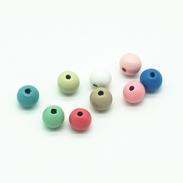 500pcs/lot 12mm Mix Color Natural Wooden Beads Round Loose Spacer Wood Beads Fit DIY Jewelry Making Wood Jewelry Accessories